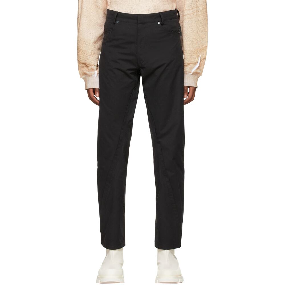 Bianca Saunders Sway Twisted Seam Jeans In Black Wide Leg Pants $730
